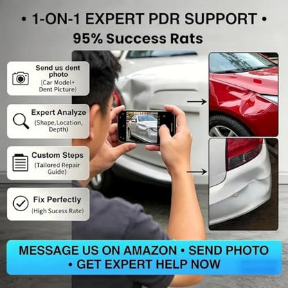 VEXTRO Dent Puller Kit Dent Removal Tools for Car, Paintless Dent Repair Kit with Metal Dent Lifter, Powerful Slide Hammer T-Bar, Bridge Puller, Auto Body Dent Repair, Door Ding, Hail Damage Removal