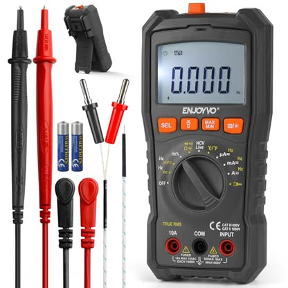 Digital Multimeter 5999 Counts TRMS, Auto-Ranging Voltage Tester with Temperature, Continuity, Capacitance, LED Flashlight, CAT III 600V