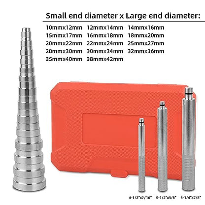 WUODAO17pcs Universal Aluminum Bearing Race and Seal Install Driver Set with Bushing Drivers Remover Tool Motorbikes Wheel Axle Bushing Installation Kit