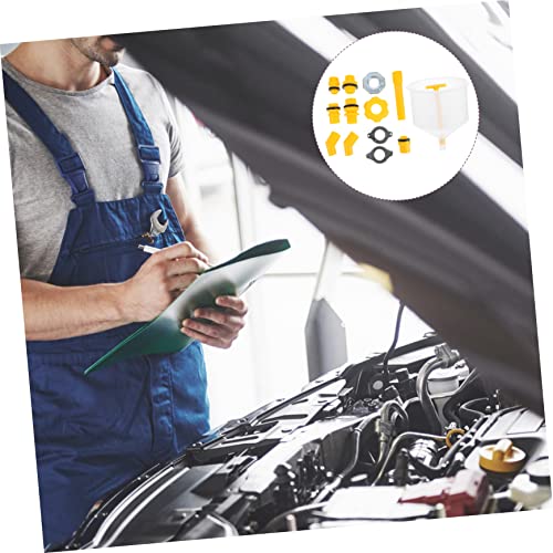 Spill Coolant Filling Funnel Kit Radiator Tool with Long Burp Design Prevents Spills Trapped Air During Fluid Refills Convenient for Automotive Maintenance