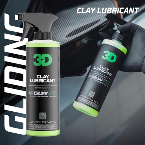 3D Clay Lubricant 1 Gallon – Professional Grade Clay Bar Detailing – Smooth Glide, Scratch-Free Formula for Clay Bar, Pad & Towel – Removes Contaminants, Safe for All Paint – Made in USA - size: 128 Oz
