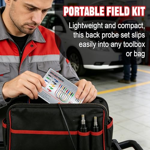 30pcs Back Probe Kit, Multimeter Back Probe Pins with Test Leads and Banana Plug to Copper Alligator Clips, Automotive Electrical Circuit Diagnostic Tool Set for Car Repair - color: 30pcs-colorful