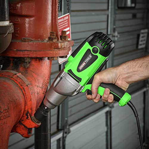 OEMTOOLS 24666 1/2” Drive Heavy Duty Impact Wrench, Corded 120v Impact Driver for Lug Nuts, Home Repairs, Automotive Maintenance, 8.5 Amp Electric Wrench, 400 Ft/Lb Maximum Torque | 120v Impact Driver, 400 Ft/Lb Maximum Torque, Cast Aluminum Gear Head, Ru