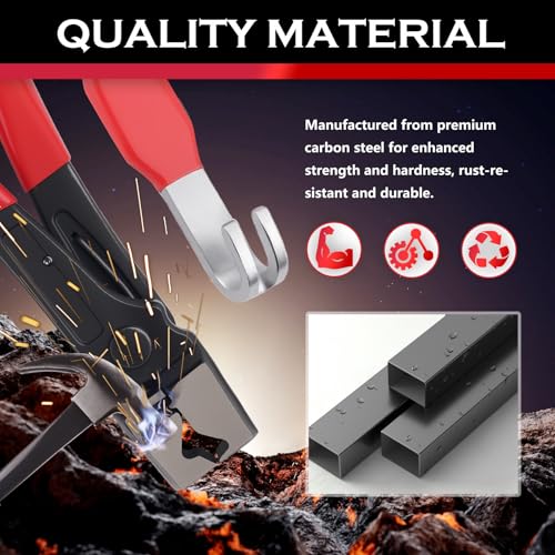 2PCS Electrical Disconnect Pliers for Cars,Heavy Duty Auto Electrical Connector Removal Tool Hose Clamp Pliers,Non-Slip Dual-Head Electricals Connector Separator Tool
