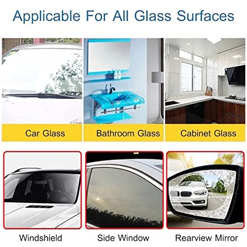 Car Glass Oil Film Cleaner, Glass Oil Film Remover for Car, Glass Film Removal Cream, Car Windshield Oil Film Cleaner, Glass Stripper Water Spot Remover with Sponge and Towel (1 Set) - color: 1 Set