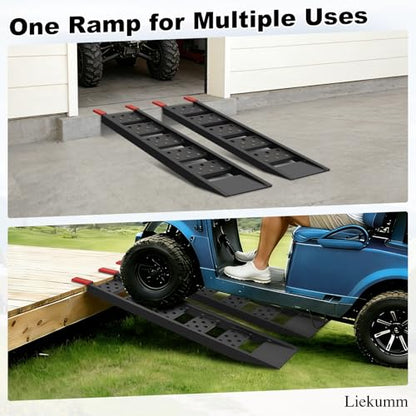 LIEKUMM 40" Heavy Duty Motorcycle Ramp, 1100 lbs Single Loading Ramp for Pickup Trucks, Metal Dirt Bike Ramp for Truck Bed, E-Bike and Scooter Use - size: 40"L(Black/1PC)