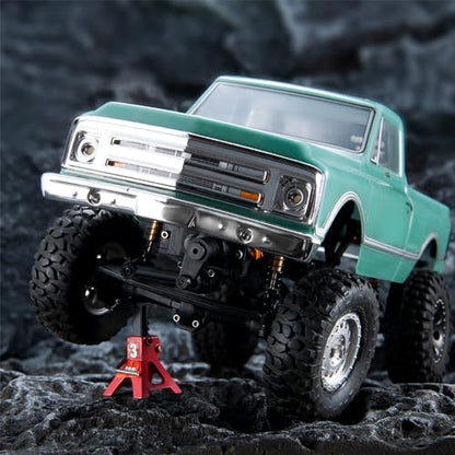 MORLORDY 2Pcs RC Jack Stands 3 Ton Adjustable Height Simulation Jack Stands for TRX4-M SCX24 1/18 1/24 Scale RC Crawler Car