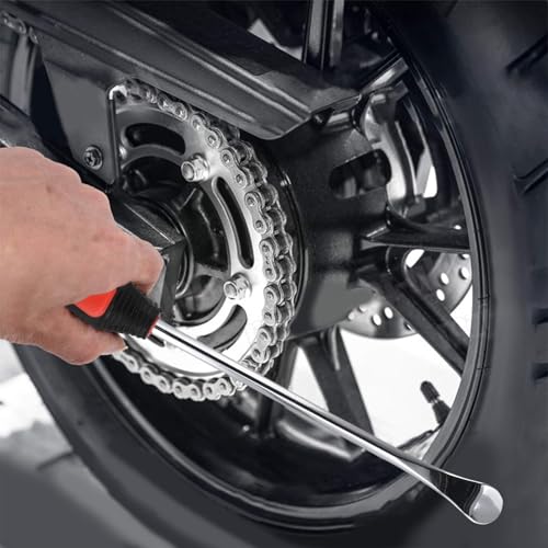 Tire Changing Lever Tool Set With Plastic Handle, Rim Protector Spoon Bar For Auto Motorcycle Tire Maintenance, Red(Red) - color: Red