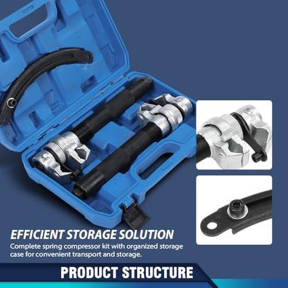 PIT66 Heavy Duty Coil Spring Compressor Tool Universal Fit Car Truck SUV Suspension Strut Remover Installer with Safety Guard