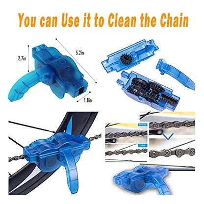 10pcs Bike Cleaning Kit, Bicycle Clean Brush Tool Including Chain Cleaner for Cycling,Bike Chain Cleaner Brush Suitable fo Mountain/Dirt/MT/Road/BMX Bike