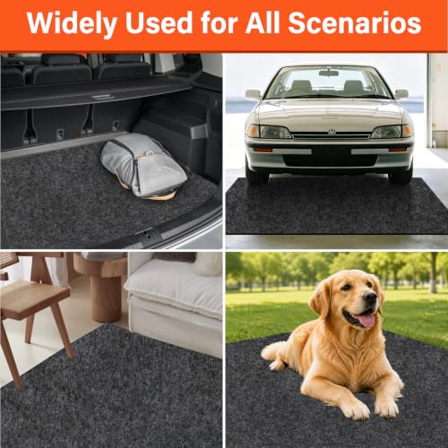 36 x 60 Inch Oil Spill Mat | Absorbent Oil Pad for Car Oil Leaks, Anti-Slip Rubber Garage Floor Mat