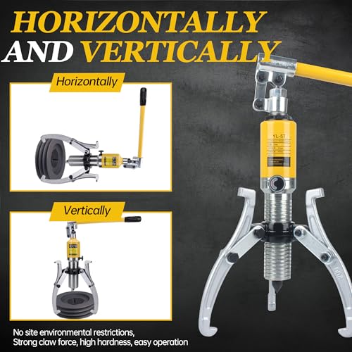 RATTMMOTOR YL-5T Hydraulic Gear Puller 5 Ton Max. 50mm Stroke | 2 or 3 Jaw 9.45" Puller Bearing Hub Separator Tool Kit