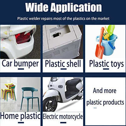 Upgraded 220W Plastic Welder Bumper Repair Kit for Car Bumper Crack Repairs | 2-in-1 Plastic Welding Kit 800PCS Hot Staples & 30pcs Plastic Welding Rods,Hot Stapler Plastic Repair Kit (Blue) - color: Blue, size: 220w