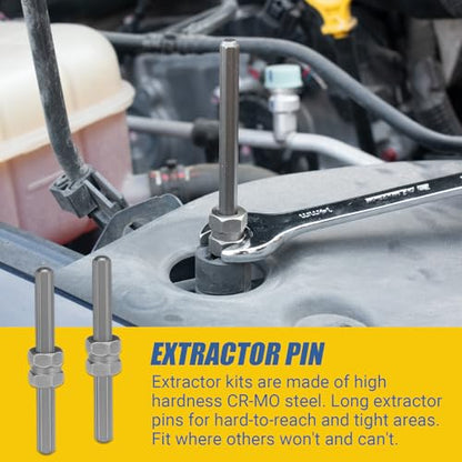 Broken Bolt Extractor, 25-Piece Drill Bit Extractor Set,Easy Out Drill Bit Guides,Drill Extractor Kit for Removing Stripped,Damaged,Rusted, Rounded-Off Bolts, Automotive Nuts & Screws
