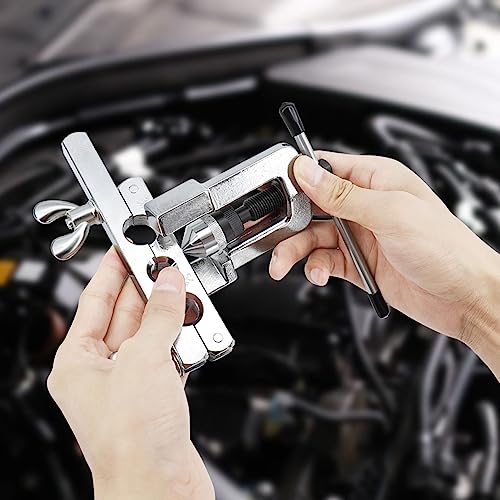Flexzion Flaring Tool HVAC Kit for Copper Tubing - 45 Degree Single Flare & Swaging Tool Set, 1/8 to 3/4 Inch Pipe Tube Flaring Kit for HVAC, Refrigeration, Automotive & Plumbing with Carrying Case