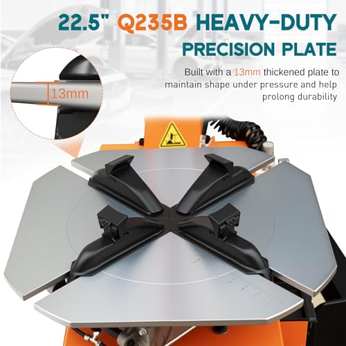 Albott 2 HP Tire Changer Machine for 10"–22" Rim Range | 10"–17" Outside Clamp, 12"–22" Inside Clamp, 110V Wheel Changer for Home Garage & Auto Shop - size: 10"–22" Compact Single Head