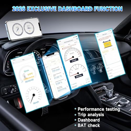 ANCEL BD500 Bluetooth Diagnostic Scan Tool for VW Audi Seat Skoda Diagnosis, Full Systems Volkswagen OBD2 Scanner Vag Car Code Reader with Battery Check EPB Reset for iPhone, iPad & Android - color: red