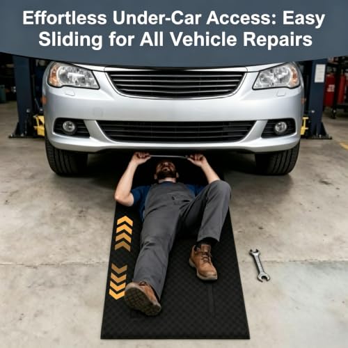 Magic Rolling Creeper Mat – Upgraded Heavy-Duty 2.5 lbs, Under Car Repair Mat with Thicker Denser Material, 60"x28" Portable Foldable Mechanics Rolling Pad, Storage Bag Included for Low Clearance
