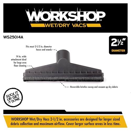 WORKSHOP Wet/Dry Vacs WS25014A 2-1/2-in. Floor Brush Vacuum Attachment - size: 2-1/2"