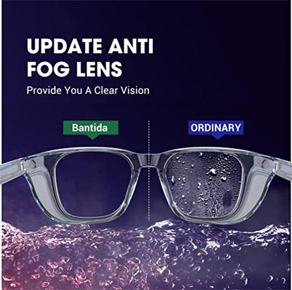 Safety Glasses Anti-Fog Goggles Protective Eyewear Anti Blue Light Protection Glasses For Women And Men - color: Blue