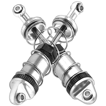 Full Metal Shock Absorber Damper Compatible with MN Model MN128 MN86 MN86K MN86KS G500 1/12 RC Crawler Car (Silver) - color: Silver