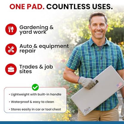 Aquamentor Kneeling Pad - Made in The USA - Firm, Durable and Thick Garden or Mechanics Foam Kneeling Pad, Great for Use Around The House, Garden, Job or Shop(17.5” x 8.0” x 1.5”, Black, 4-Pack) - size: 17.5" x 8" x 1.5" (4-Pack)