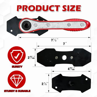 YATOINTO Brake Caliper Compression Tool,Caliper Piston Compressor Tool with Extra 2Pcs Large Plates 1.57"-2.95" for Disc Brake Pad Spreader,Brake Caliper Press Tool with 4 Break Caliper Hangers,Red
