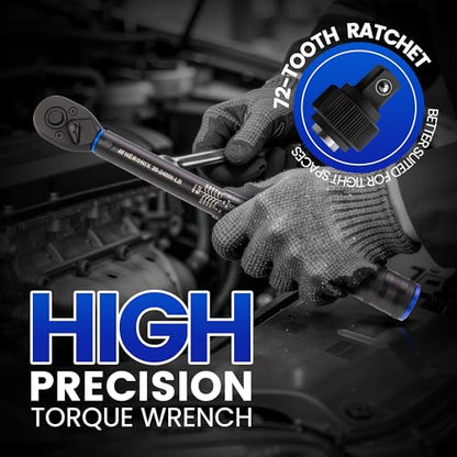 1/4-Inch Drive Click Torque Wrench, 20-240 in.-lb / 2.3-27.1 Nm, Adjustable Dual-Direction 72-Tooth Inch Pound Torque Wrench for Bike, Motorcycle & Small Engine Repair - size: 1/4" DR.『20-240 IN.LB』