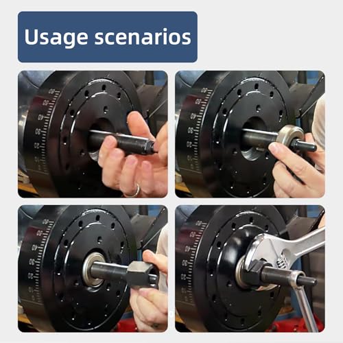 66515 Harmonic Balancer Installation Tool Kit for Chevy SBC BBC Cranks, Fits Chevrolet 350 Small Block Big Block Engines, Includes Threaded Rod, Nut, Washer and Thrust Bearing