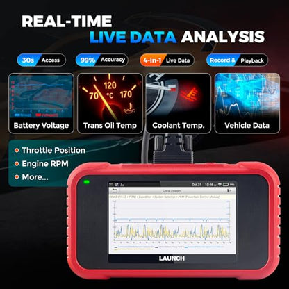 LAUNCH CRP129E V2.0 Elite OBD2 Scanner Diagnostic Tool, 12 Reset Scan Tool, FCA AutoAuth, ABS SRS Transmission Engine Code Reader, Oil/Brake/SAS/DPF/TPMS/BMS Reset, Lifetime Free Update, Auto VIN
