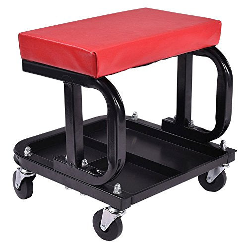 Roller Seats Mobile Rolling Seat W/Equipment Tray, Round Garage Workshop Chair,Stool Seat with Tool Tray, Rolling Mechanic Stool Garage Shop Creepers, Garage & Shop Roller Seats & Creepers 36x36x36cm