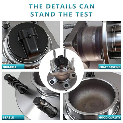 512285 Rear Wheel Bearing Hub Assembly for Chevrolet Malibu 2004-2012 | Hub for Pontiac G6 2005-2010, Saturn Aura, Cobalt, HHR, Eliminates Noise, Direct Bolt-On, OEM Quality, No Warning Lights - size: 512285