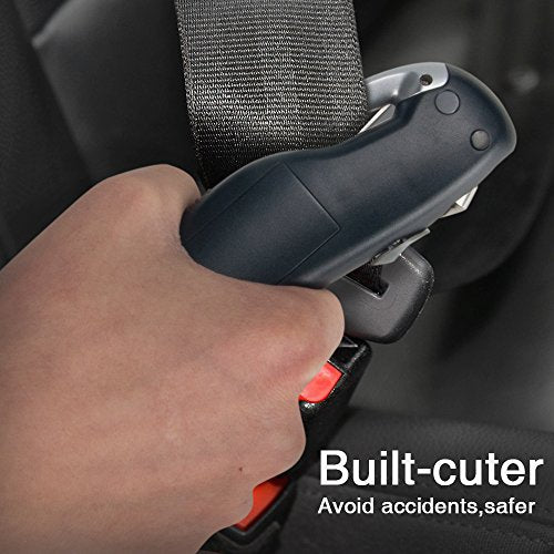Digital Tire Pressure Gauge 150 PSI – 5-in-1 Emergency Tool for Cars, Trucks & Bikes – Includes Seatbelt Cutter, Window Breaker, LED Flashlight & Red Safety Light - 1 Pack