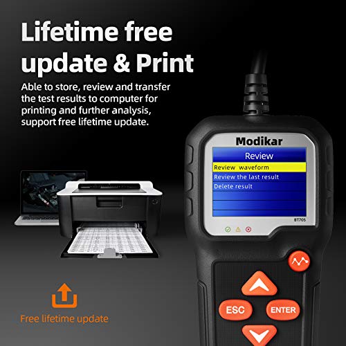 6V 12V Car Battery Tester, 100-2000 CCA Alternator Tester, BT705 | Automotive Battery Load Tester, Digital Battery Checker for Car SUV Motorcycle Golf Carts Lawn Mower Marine RV and Truck - style: BT705 6V & 12V
