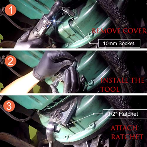 Camoo Engine Barring Flywheel Turning Tool Kit for Volvo Mack 1998-2018 D11 D12 D13 D16 MP7 MP8 MP10 Replace 88800014 9996956 VN VNL VNM VHD
