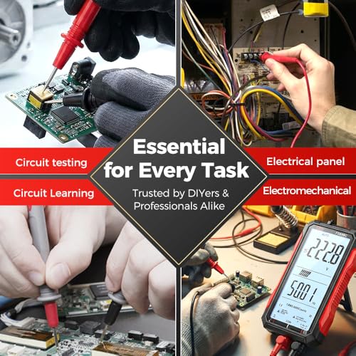 Rechargeable Digital Multimeter, 2026 New FS899L Multimeter, Auto Digital Display Tester, 6000 Counts True RMS Tester with Color Screen, for Home Automotive Industrial Electrical Repairs (FS899C) - color: FS899C
