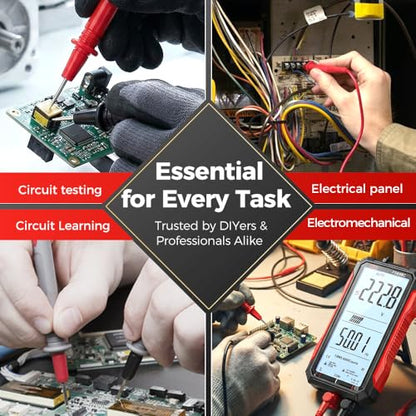 Rechargeable Digital Multimeter, 2026 New FS899L Multimeter, Auto Digital Display Tester, 6000 Counts True RMS Tester with Color Screen, for Home Automotive Industrial Electrical Repairs (FS899C) - color: FS899C