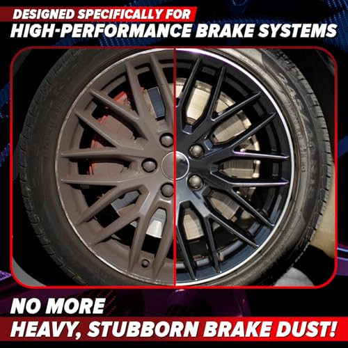 Carfidant Rim Reactor Wheel & Rim Cleaner Spray – Removes Brake Dust & Grime - Thick Gel, Dilutable - pH Neutral, Non-Acidic Tire Cleaner - Safe for Chrome, Black, Painted & Alloy Wheels - 16 fl oz - size: 16 Fl Oz (Pack of 1)