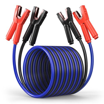 SAFEMATE 0 Gauge Heavy Duty Jumper Cables, 20 Feet 1000 Amp Automotive Booster Cables for 12V & 24V Vehicles, Jump Starting Dead or Weak Batteries – Jumper Cables Kit with Carry Bag