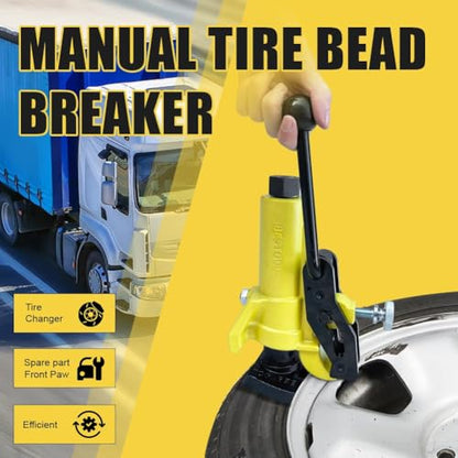 Manual Tire Bead Breaker with Handle and Rubber Pad, Tire Change Tool for Aluminum Alloy Hubs
