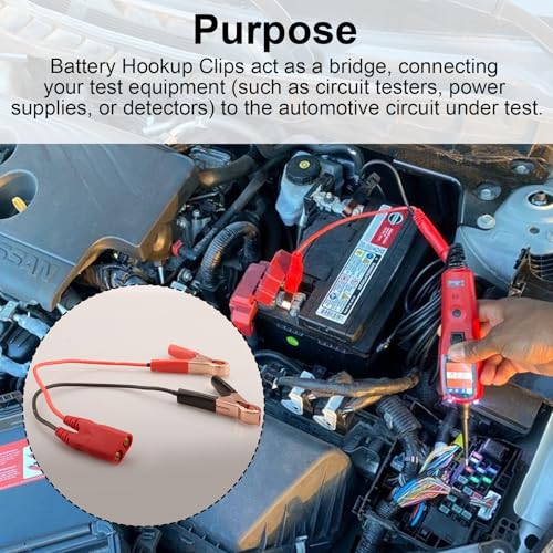QQZ Battery Clamps Cable Clip Set PPTK0025 for Power Probe 3/3S/3Ez, Power Circuit Probe Tool accessories,Alligator Clip Lead set