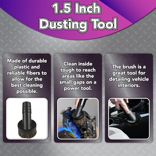 Complete Backpack Vacuum Attachment Kit w/ 2-Piece S-Wand, Floor Brush, and Squeegee Tool - size: Complete with Squeegee