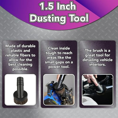 Complete Backpack Vacuum Attachment Kit w/ 2-Piece S-Wand, Floor Brush, and Squeegee Tool - size: Complete with Squeegee