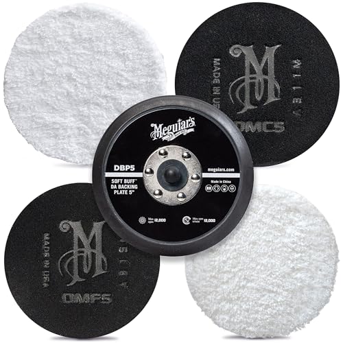 Meguiar's DA Microfiber Correction System 5" Starter Car Detailing Kit, Complete Paint Correction Kit with Cutting Discs, Backing Plate, Correction Compound, Finishing Wax, and More