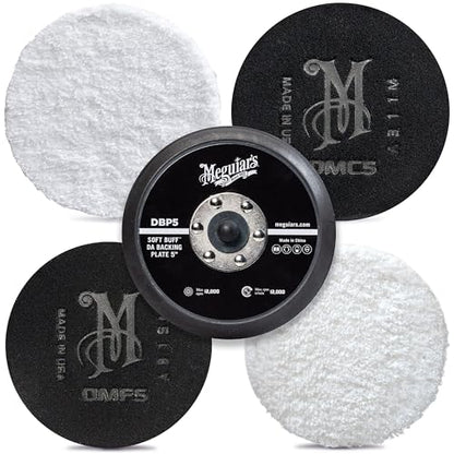 Meguiar's DA Microfiber Correction System 5" Starter Car Detailing Kit, Complete Paint Correction Kit with Cutting Discs, Backing Plate, Correction Compound, Finishing Wax, and More