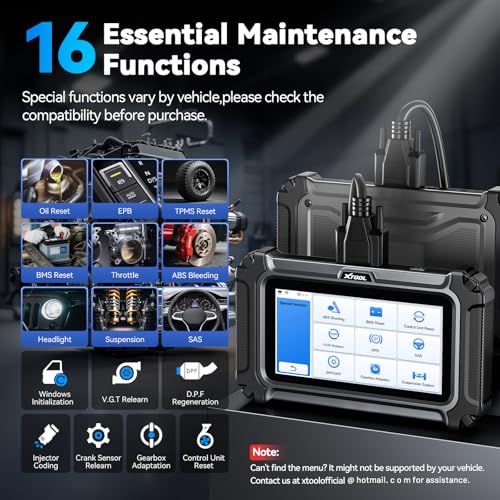 XTOOL D5S OBD2 Scanner, 16 Resets, Car Scanner for Engine ABS SRS Transmission, Crank Sensor Relearn, Throttle Relearn, EPB, Code Reader for Cars and Trucks, CAN FD&FCA Scan Tool, Lifetime Free Update