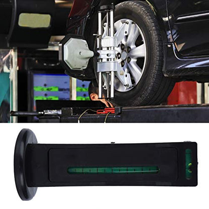 4 Wheel Positioning Magnetic Level Gauge, Wheel Alignment Tool with Camber Castor Adjustment, Magnetic Gauge for Brake Disc Alignment on Cars and Trucks (Black) - color: Black