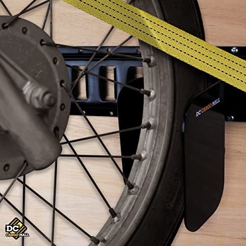 DC Cargo Mall 2-Pack, Motorcycle E-Track Wheel Chock, Black – E-Track Wheel Chock for Dirt Bikes – Supports Tires up to 6” Wide – E-Track Accessories - size: 2-pack