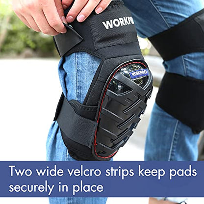 WORKPRO Knee Pads for Work, Ergonomic Gel Knee Pads Protector with Thick Foam Cushion, Heavy Duty Anti-slip Kneepads for Construction Flooring and Gardening - style: Strap