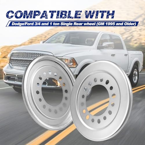 300-318 Steer Auto Wheel Balancer Fit for Dodge/Ford/Centramatic Wheel /8 Bolt Wheels 3/4 and 1 ton Single Rear Wheel (GM 1995 and Older), 4 Balancers Included 300318